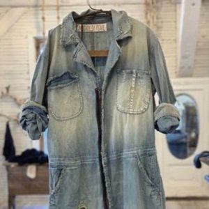 NEW Magnolia Pearl Overalls Denim Jumper